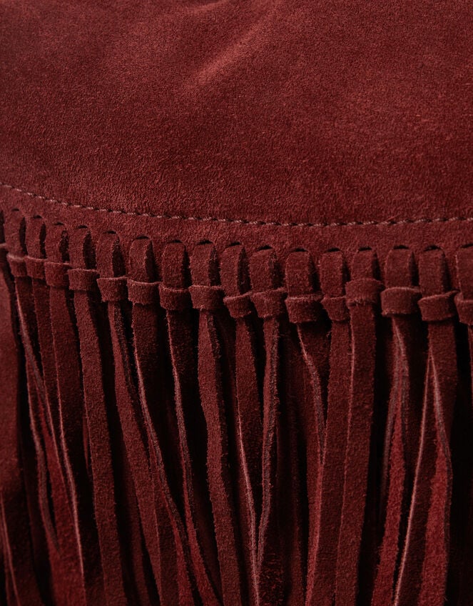 Fringe Suede Shoulder Bag, , large