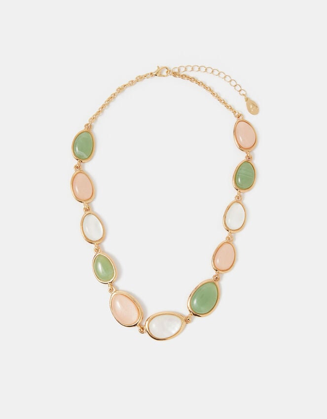 Mixed Stone Collar Necklace, , large