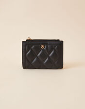 Quilted Zip Purse, Black (BLACK), large