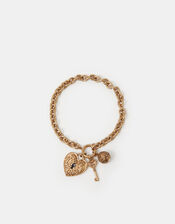 Lock & Key Charm Bracelet, , large