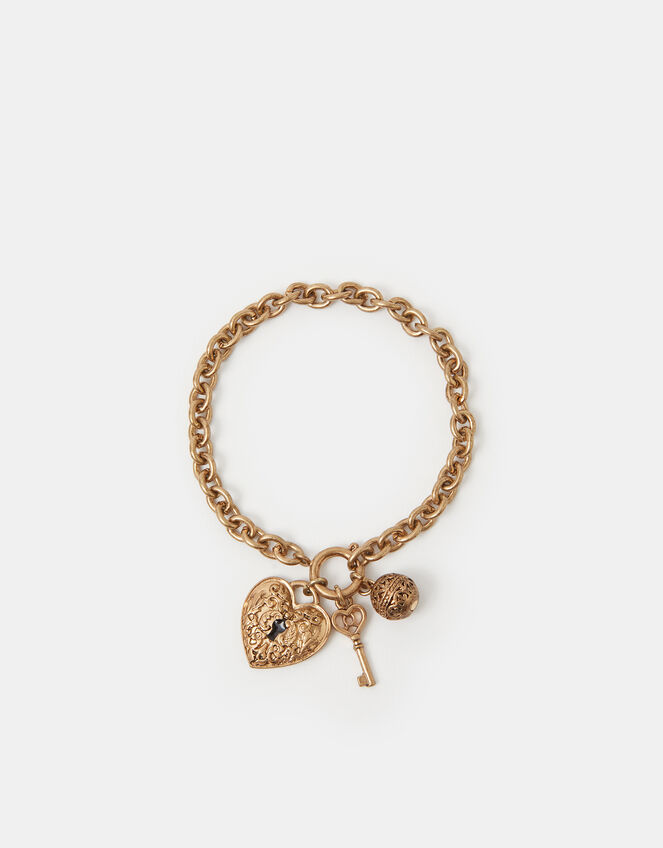 Lock & Key Charm Bracelet, , large