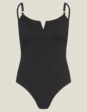 V-Front Shaping Swimsuit, Black (BLACK), large