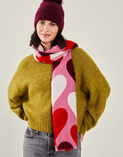 Retro Heart Blanket Scarf, , large