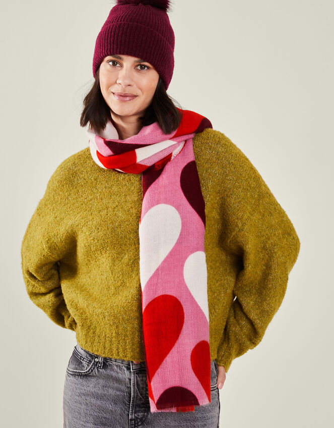 Retro Heart Blanket Scarf, , large
