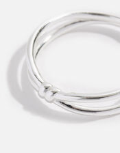 Sterling Silver Barbed Wire Ring , Silver (ST SILVER), large