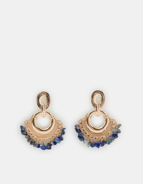 Doorknocker Fan Drop Earrings, , large