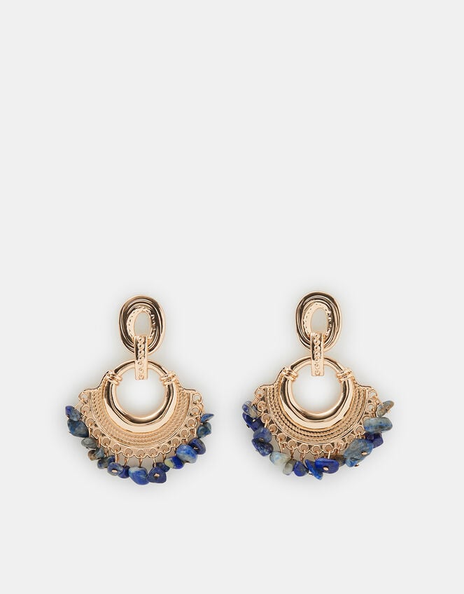 Doorknocker Fan Drop Earrings, , large