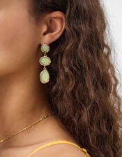 Triple Stone Drop Earrings, , large