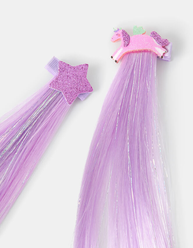 2-Pack Sparkle Faux Hair Clips, , large