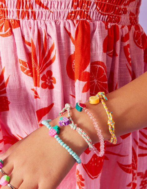 Girls Fruit Friendship Bracelet 4 Pack, , large