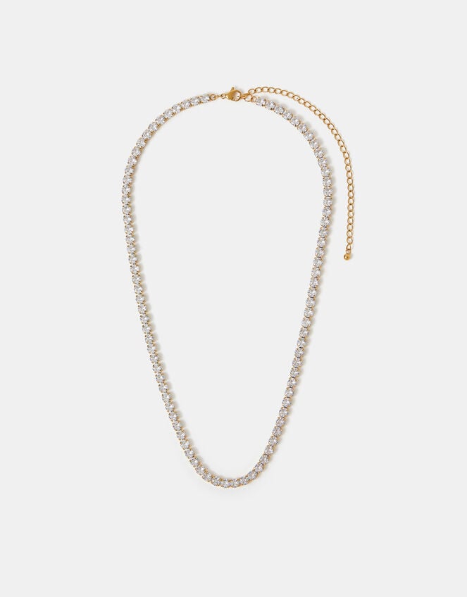 Stainless Steel Tennis Necklace, , large