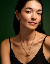 Stainless Steel T-Bar Pendant Necklace, , large