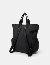 Nylon Top Handle Backpack, Black (BLACK), large