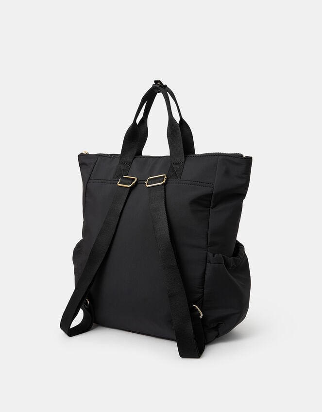 Nylon Top Handle Backpack, Black (BLACK), large