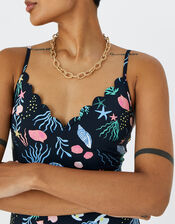 Shoreline Scallop Shaping Swimsuit, Multi (BRIGHTS-MULTI), large