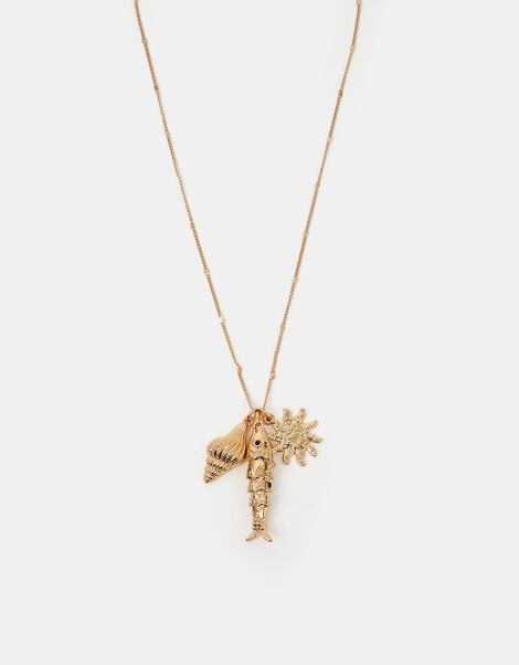 Sea Charm Pendant Necklace Gold, , large
