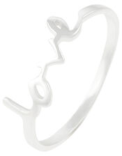 Sterling Silver Love Ring, Silver (ST SILVER), large