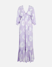 Tie Dye Maxi Dress, Purple (LILAC), large