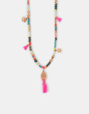 Beaded Tassel Rope Longline Necklace, , large