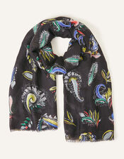 Paisley Print Scarf, , large