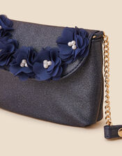 Kids Embellished Flower Cross-Body Bag, , large