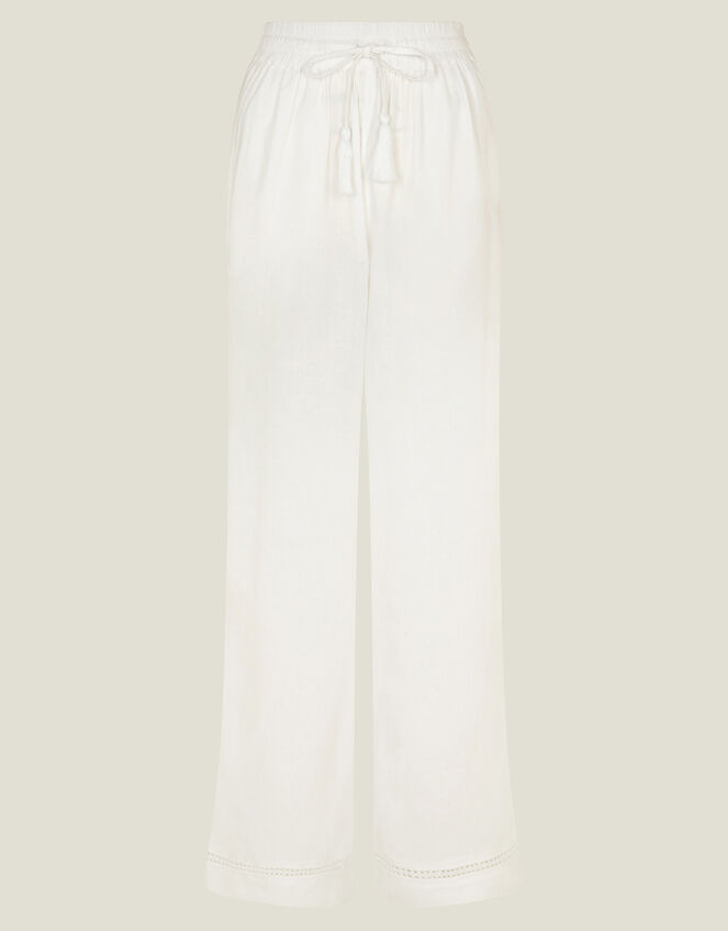 Wide Leg Beach Trousers, White (WHITE), large