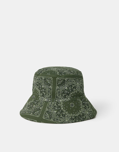 Reversible Bandana Print Bucket Hat, , large
