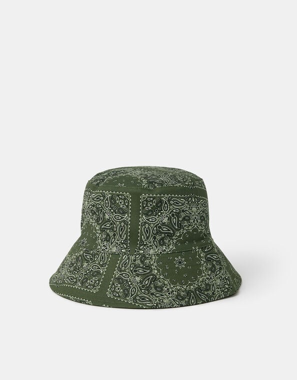 Reversible Bandana Print Bucket Hat, , large