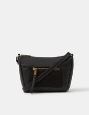 Double Zip Crossbody Bag, , large