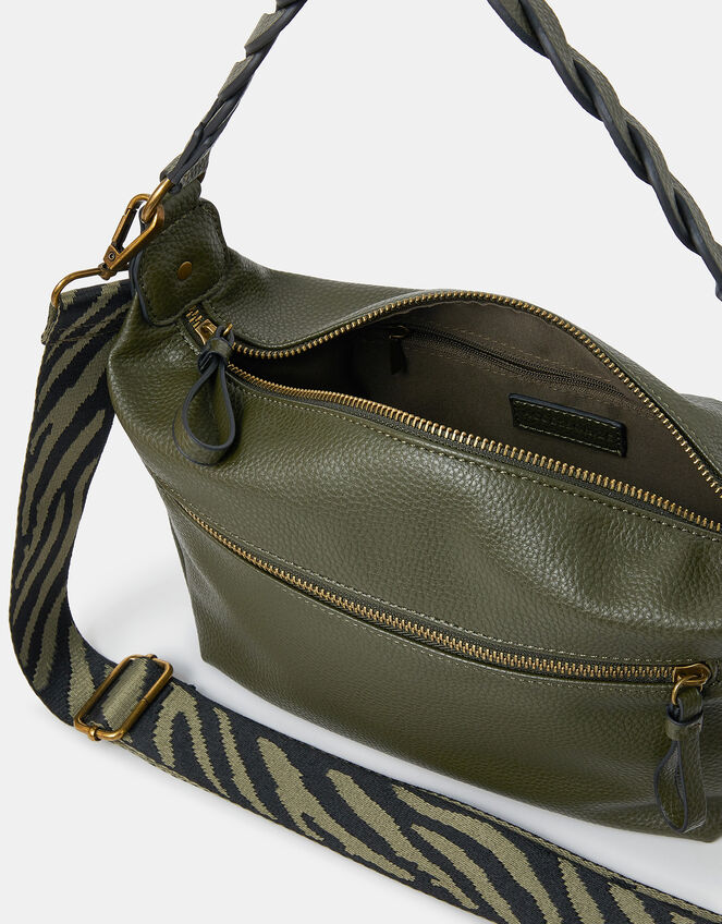 Multi Strap Crossbody Bag, Green (KHAKI), large