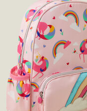 Girls Unicorn Print Backpack, , large