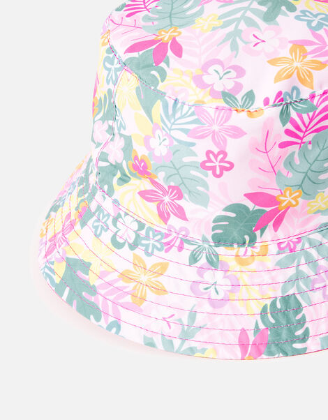 Girls Tropical Reversible Bucket Hat Multi, Multi (BRIGHTS-MULTI), large