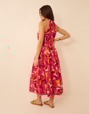 Halter Neck Floral Print Midi Dress, Multi (BRIGHTS MULTI), large