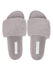 Faux Fur Sliders, Grey (GREY), large
