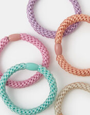 5-Pack Pastel Cord Hair Bands, , large