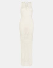 Sleeveless Knitted Maxi Dress, Natural (NATURAL), large