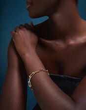 14ct Gold-Plated Paperclip Link Bracelet, , large