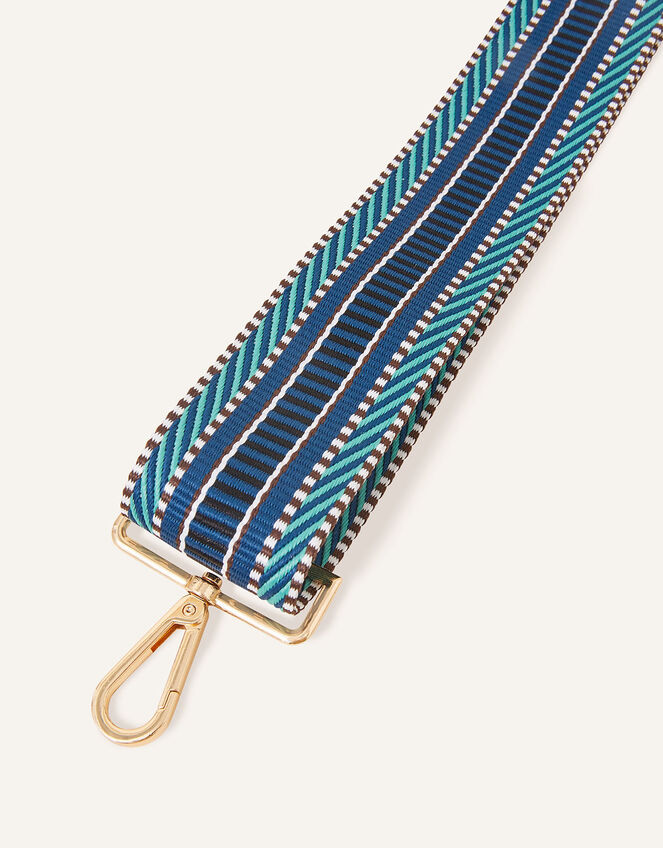 Patterned Webbing Bag Strap , Blue (BLUE), large