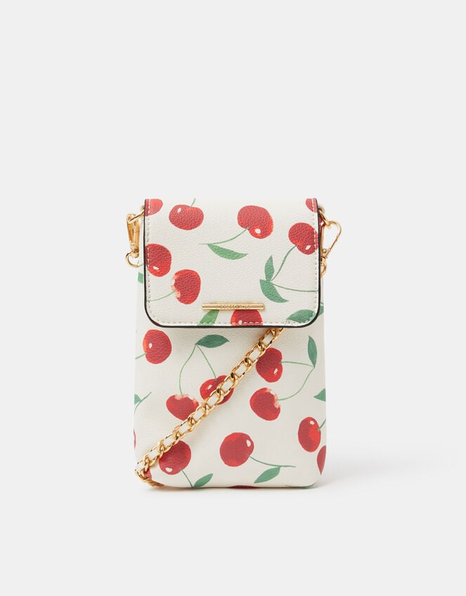 Cherry Print Phone Bag, , large