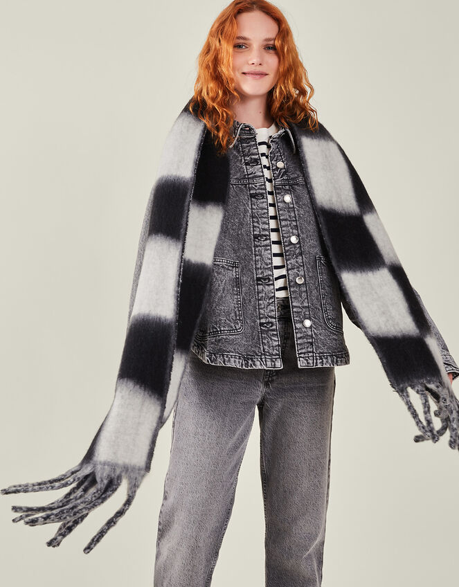 Super Soft Checkerboard Blanket Scarf, , large
