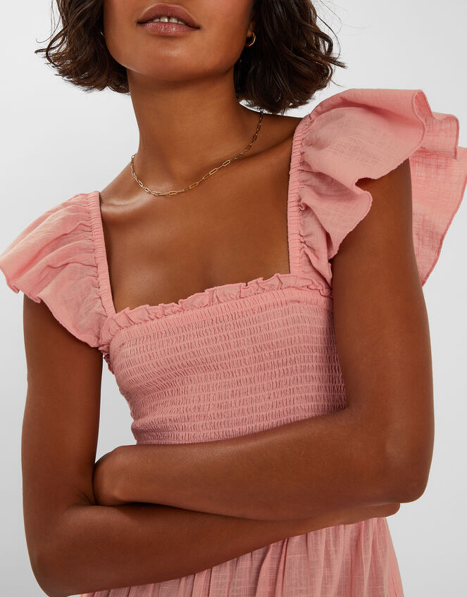 Colourblock Tiered Maxi Dress, Pink (PINK), large