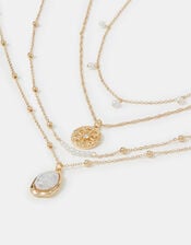 4-Pack Pearl Station Pendant Necklaces, , large