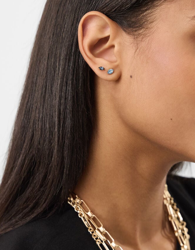 15-Pack Gemstone Marquise Stud Earrings, , large