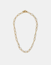 14ct Gold-Plated Diamond Cut Chain Necklace, , large