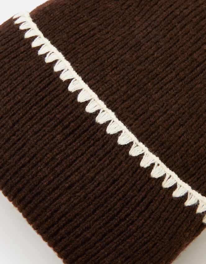 Whipstitch Beanie Hat, , large
