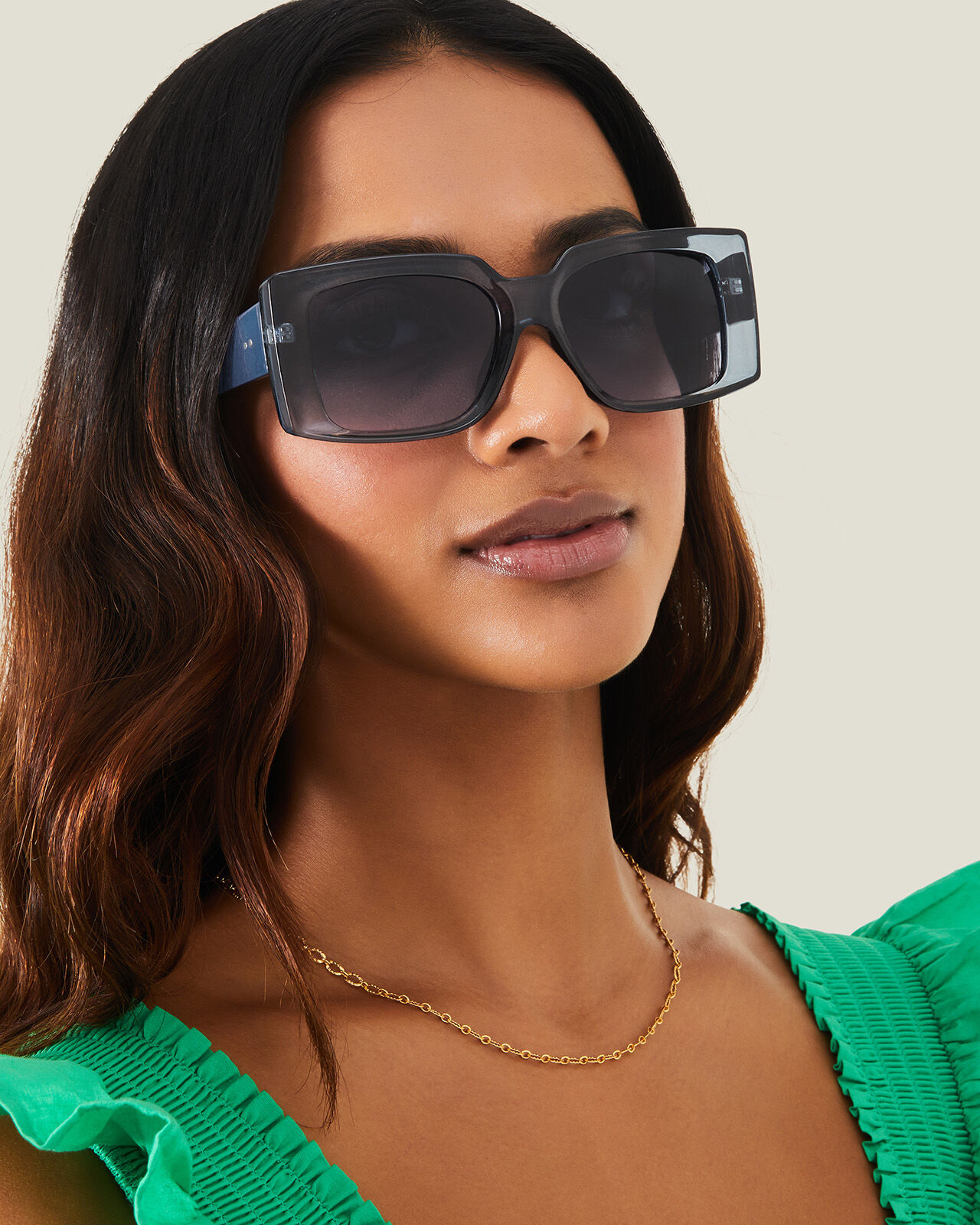 Square large sunglasses top