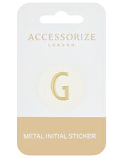 Metallic Initial Sticker - G, , large