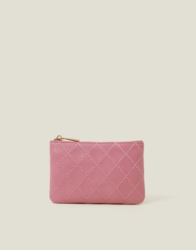 Quilt Stitch Coin Purse, Pink (PINK), large