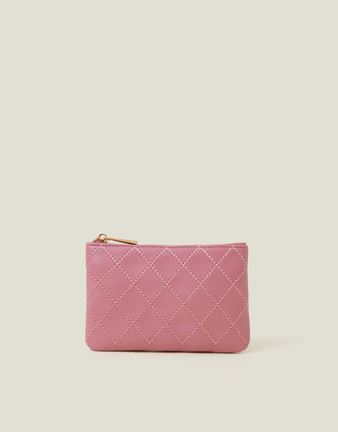 Quilt Stitch Coin Purse, Pink (PINK), large