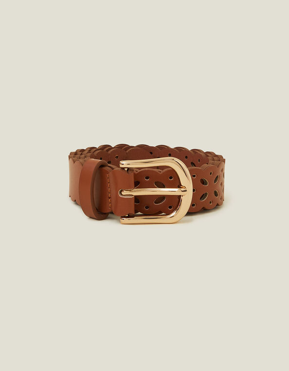 Laser Cut Belt, Tan (TAN), large